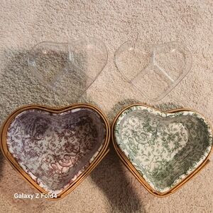 Longaberger 2000/2001 Century Calebration Heart Basket Set of 2